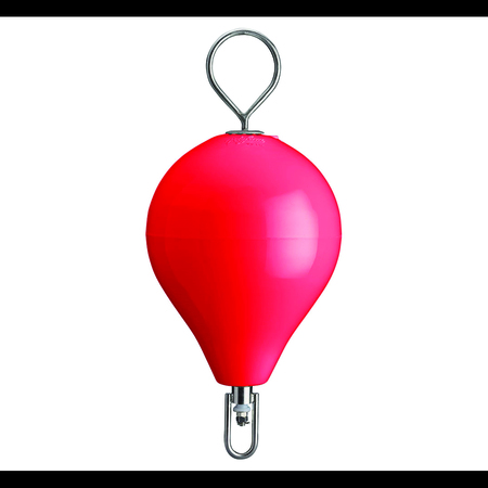 POLYFORM Polyform CM-2 RED/SS CM Series Mooring Buoy - 13.5" x 18", Red with Stainless Steel Eye CM-2 RED/SS